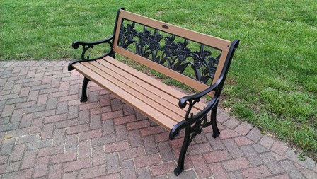 Restored garden bench