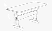 Table concept vertical perspective