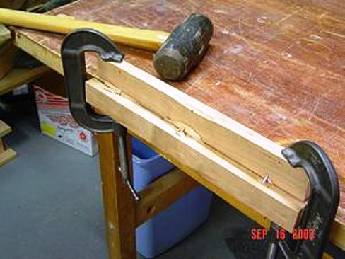 Wood screw strength test