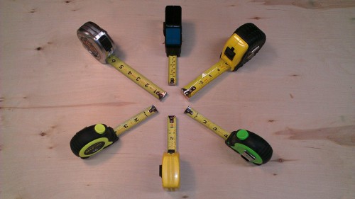 My assortment of measuring tapes