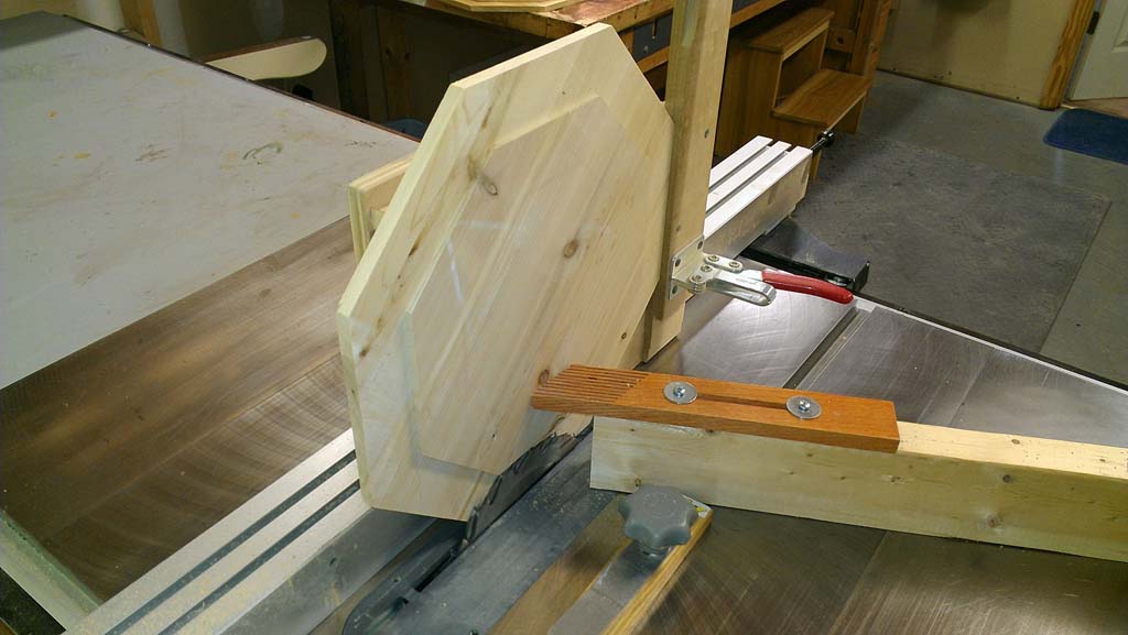 Octagon tenon jig front view