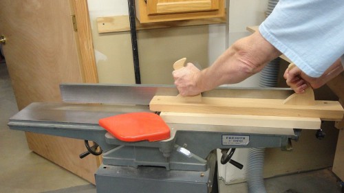 Two-handed jointer push block