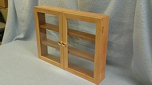 Sycamore display case made from a single board