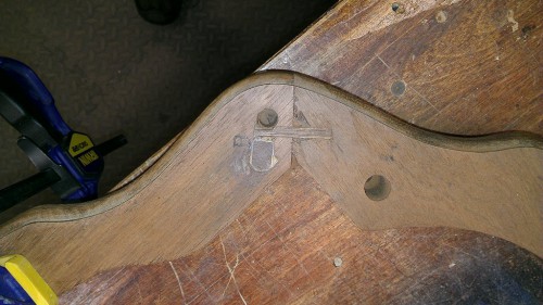 Wood plug used to repair worn out dowel hole