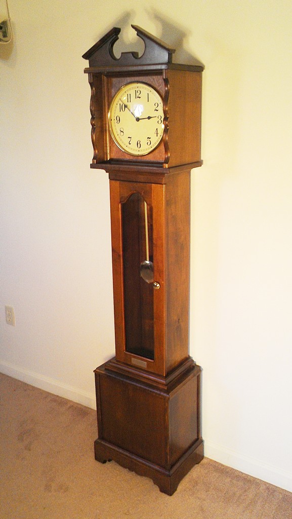 Maple floor clock
