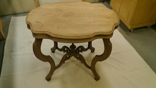 Turtle top table before restoration
