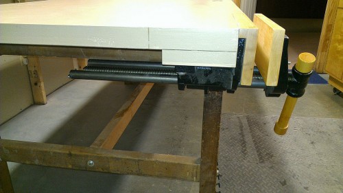 Woodworking vise mounting
