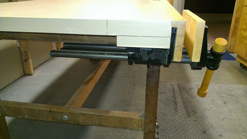 Side view of install vise