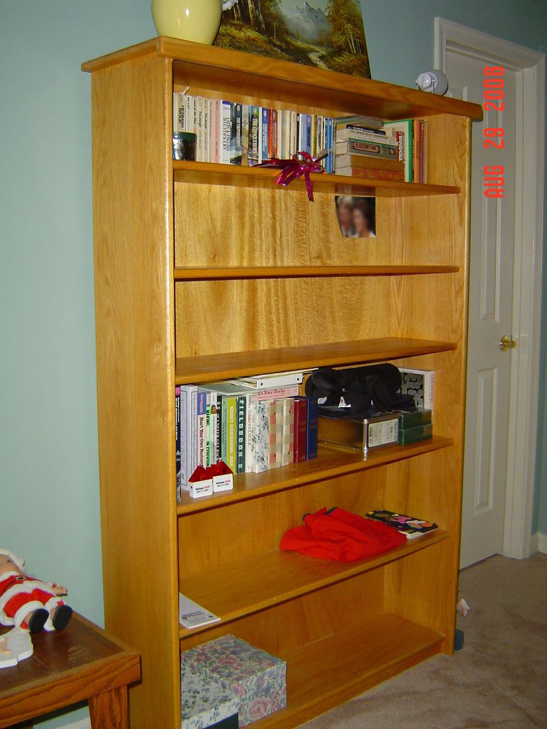 Oversized oak bookshelf