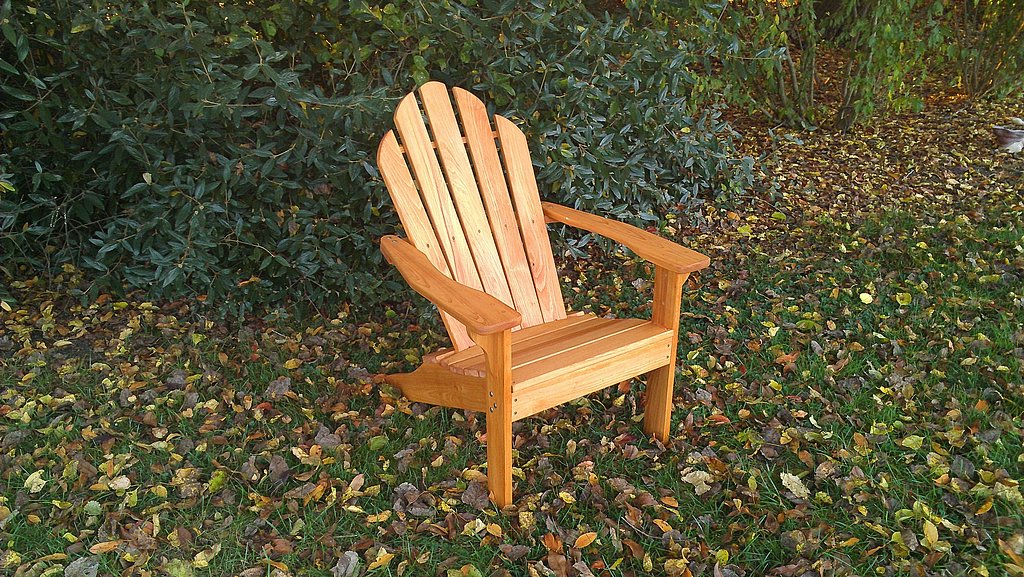 All season Adirondack chair made from cypress
