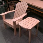 Adirondack chair and matching table ready for finishing