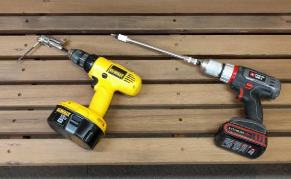 Side-by-side comparison of Milwaukee and Ryobi adapters