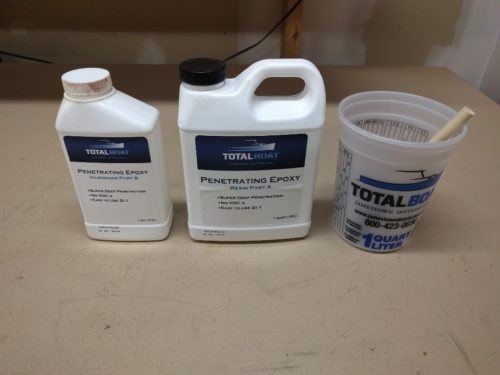 Epoxy is activated by mixing 2 parts resin to 1 part hardener
