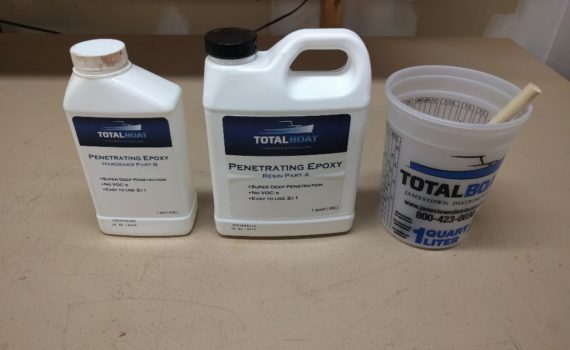 Epoxy is activated by mixing 2 parts resin to 1 part hardener