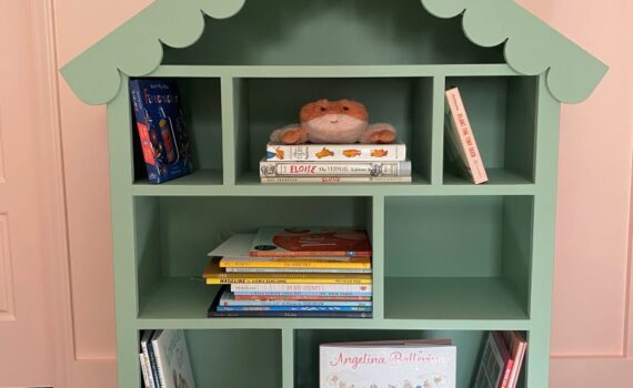 DIY dollhouse bookcase